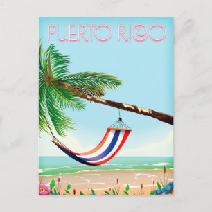 Cartão Postal Cartaz de viagem de rede em Porto Rico