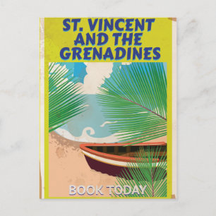 Cartão Postal Cartaz de Viagem de São Vicente e Granadinas