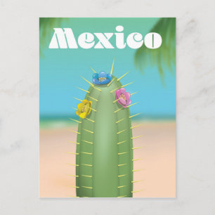 Cartão Postal cartaz de viagem do cacto México