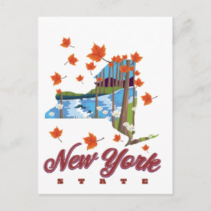 Cartão Postal Cartaz de viagem do estado de Nova York