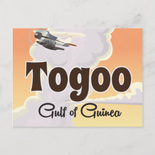 Cartão Postal cartaz de viagem do Golfo de Guiné do Togo