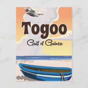 Cartão Postal cartaz de viagem do Golfo de Guiné do Togo