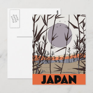 Cartão Postal Cartaz de viagem do Japão