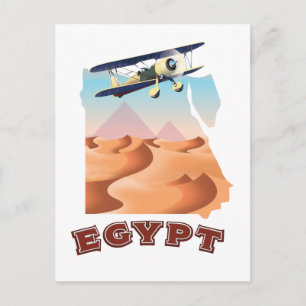 Cartão Postal Cartaz de viagem do mapa do Egito antigo