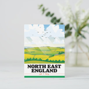 Cartão Postal Cartaz de viagem do Nordeste da Inglaterra.