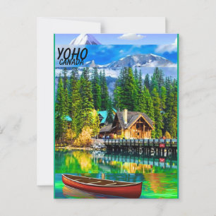 Cartão Postal Cartaz de viagem do Parque Nacional Yoho, Yoho Can