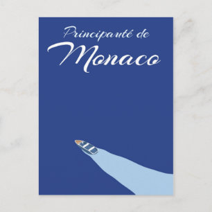 Cartão Postal Cartaz de viagem do Principado de Mônaco