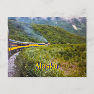 Cartão Postal Cartaz de Viagem do trem no Alaska