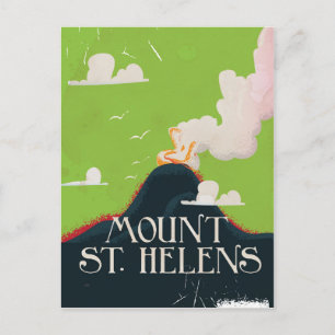 Cartão Postal Cartaz de Viagem do Vulcão Monte St. Helen's