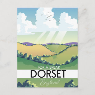 Cartão Postal cartaz de viagem Dorset Inglaterra