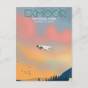 Cartão Postal cartaz de viagem estilo vintage do parque nacional