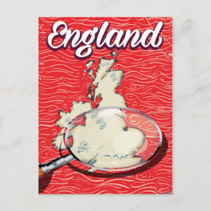 Cartão Postal Cartaz de viagem estilo vintage Inglaterra