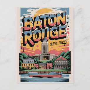 Cartão Postal Cartaz de Viagem Graffiti Baton Rouge LA