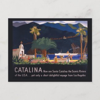 Cartão Postal Cartaz de Viagem - Ilha Santa Catalina, Califórnia