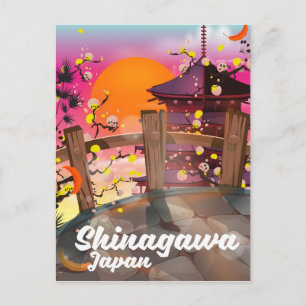 Cartão Postal Cartaz de viagem japonês Shinagawa