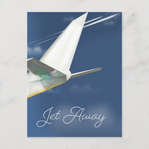 Cartão Postal Cartaz de viagem Jet Away.