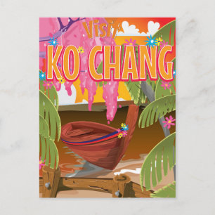 Cartão Postal Cartaz de viagem Ko Chang Tailândia