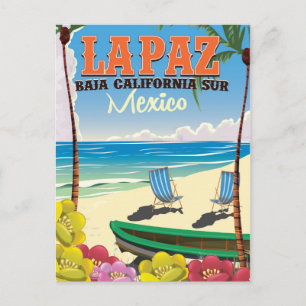 Cartão Postal Cartaz de viagem La Paz Baja California Sur México