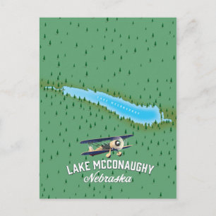 Cartão Postal Cartaz de viagem Lago McConaughy Nebraska