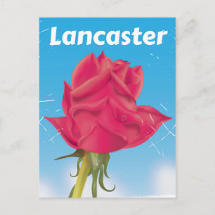 Cartão Postal Cartaz de viagem Lancaster Vintage, Inglaterra