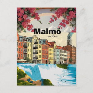 Cartão Postal Cartaz de Viagem Malmö Suécia