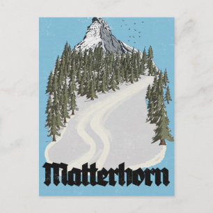 Cartão Postal Cartaz de Viagem Matterhorn Suíça