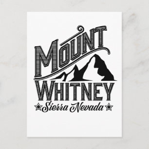 Cartão Postal cartaz de viagem Monte Whitney Sierra Nevada