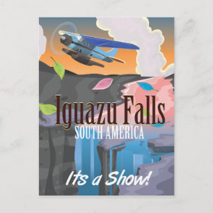 Cartão Postal Cartaz de viagem para Cataratas do Iguaçu na Améri