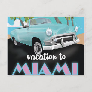 Cartão Postal Cartaz de viagem para férias em Miami