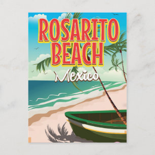 Cartão Postal cartaz de viagem para Rosarito Beach México