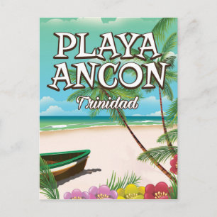 Cartão Postal cartaz de viagem Playa Ancón Trinidad