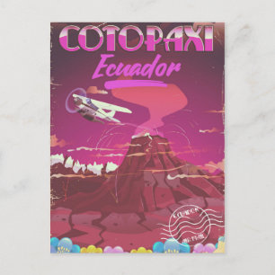 Cartão Postal Cartaz de viagem por CORREIO AÉREO Cotopaxi, Equad