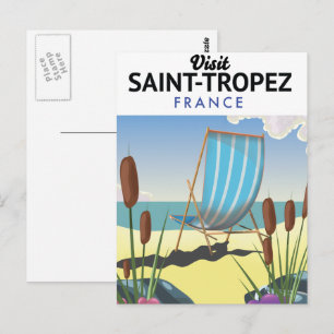 Cartão Postal Cartaz de viagem Saint-Tropez França