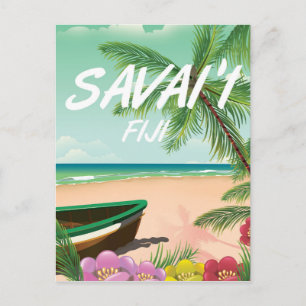 Cartão Postal cartaz de viagem Savai'i Fiji Samoa