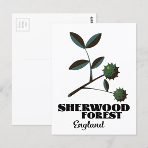 Cartão Postal Cartaz de viagem Sherwood Forest Inglaterra