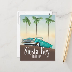 Cartão Postal Cartaz de viagem Siesta Key Flórida