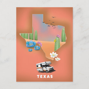 Cartão Postal cartaz de viagem Texas