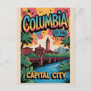 Cartão Postal Cartaz de Viagem Urbano Columbia SC Grafite
