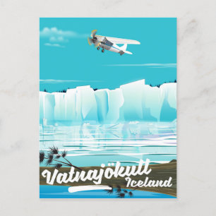 Cartão Postal Cartaz de viagem Vatnajökull Islândia
