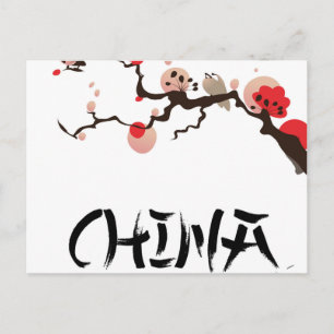 Cartão Postal Cartaz de viagem vintage China Ink.