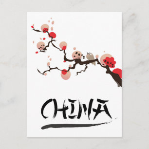 Cartão Postal Cartaz de viagem vintage China Ink.
