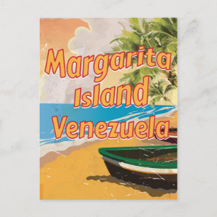 Cartão Postal Cartaz de viagem vintage da Ilha Margarita