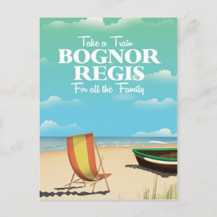 Cartão Postal cartaz de viagem vintage de Bognor Regis