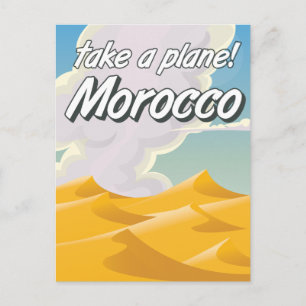 Cartão Postal Cartaz de viagem vintage do Marrocos