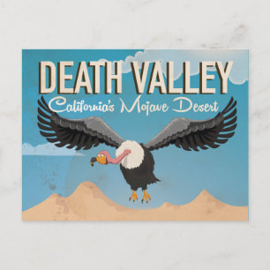 Cartão Postal Cartaz de viagem vintage em desenho animado do Val
