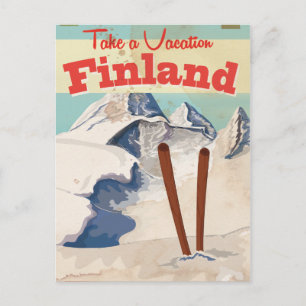 Cartão Postal Cartaz de Viagem Vintage Finlândia