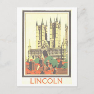 Cartão Postal Cartaz de Viagem Vintage Lincoln Inglaterra