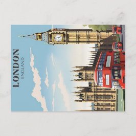 Cartão Postal cartaz de viagem vintage londres