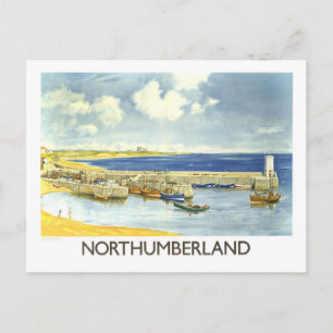 Cartão Postal Cartaz de Viagem Vintage Northumberland