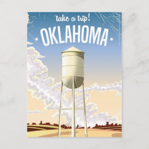 Cartão Postal cartaz de viagem vintage Oklahoma